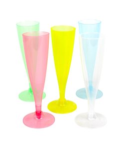 Flergangsservice champagneglas i forskellige farver