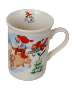 Julekrus med nisser og gris 10 cm, Vilhelm Hansen Design