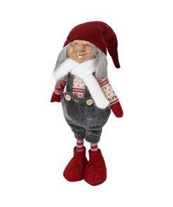 Stående nissemand i stof 33 cm