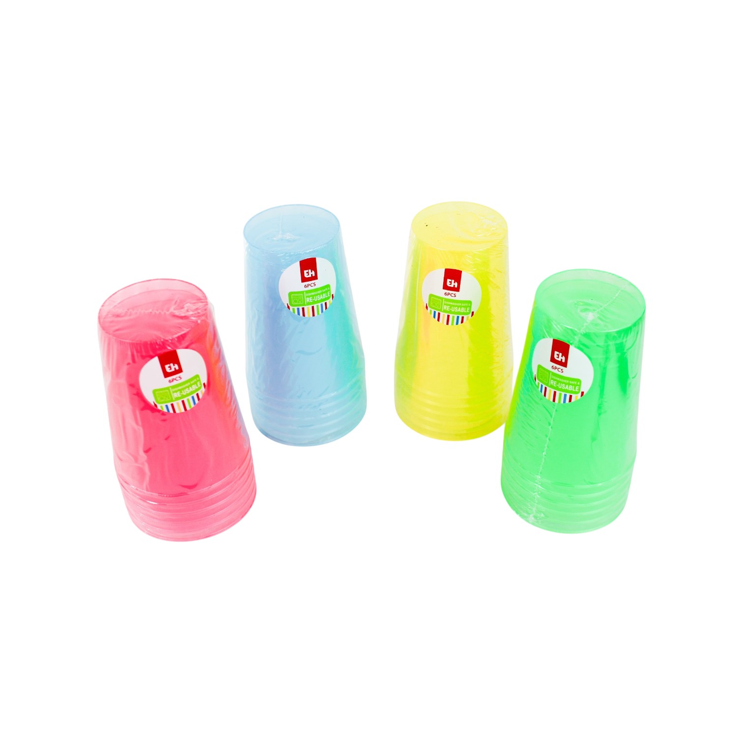 Flergangsservice vadglas i forskellige farver