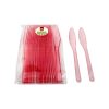 Messer, Mehrwegservice, rosa transparenter Kunststoff 17,5 cm (25 stk.)