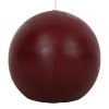 8 centimeter rundt kuglelys i bordeaux