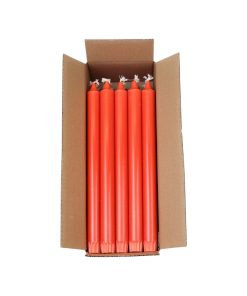 kasse med 20 styk neon orange kronelys på 27,5 centimeter
