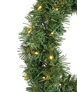 imperial kunstig krans med LED 50 cm nærbillede